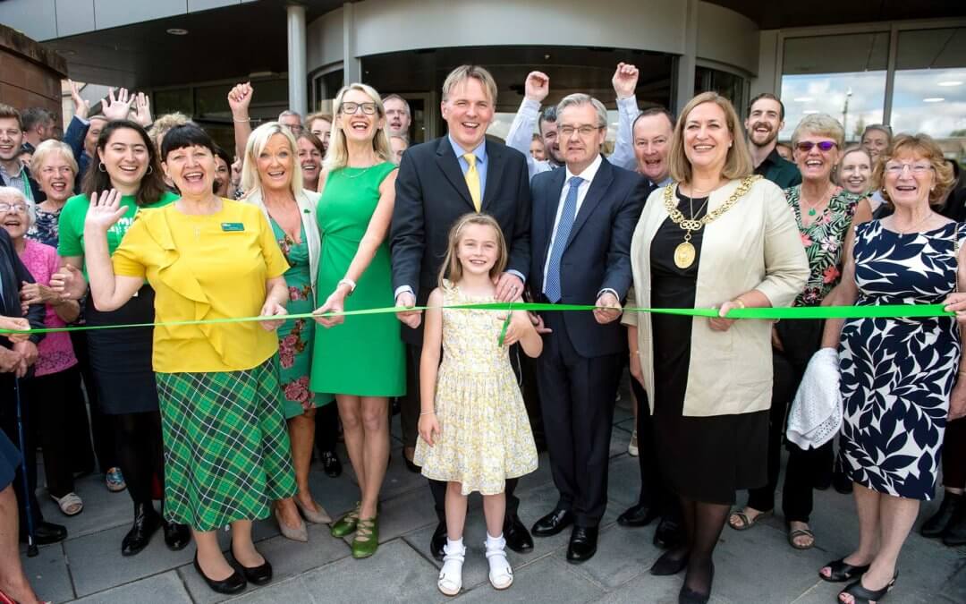 REFURBISHED AND EXTENDED ENTRANCE AT THE BEATSON WEST OF SCOTLAND CANCER CENTRE